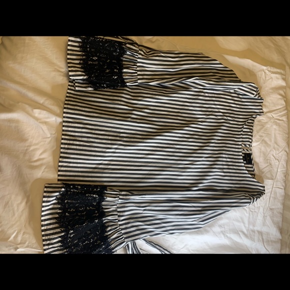 Worthington blouse gray and white - Picture 6 of 6